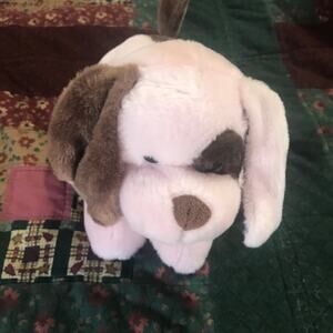 10” Pink Brown‎ Puppy Dog Polka Dot Ribbon